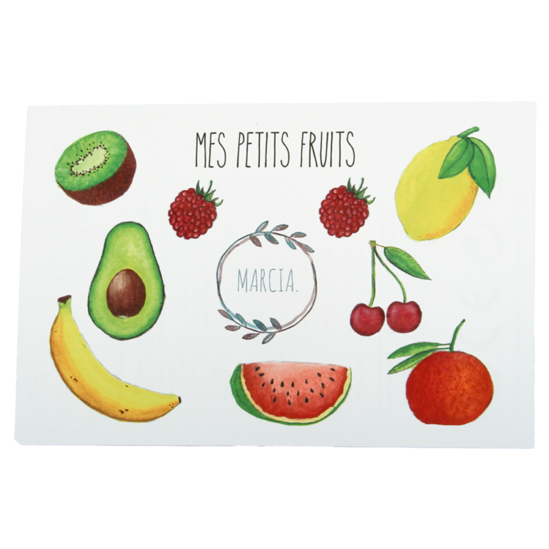 Planche Tatoos Fruits | Marcia Création