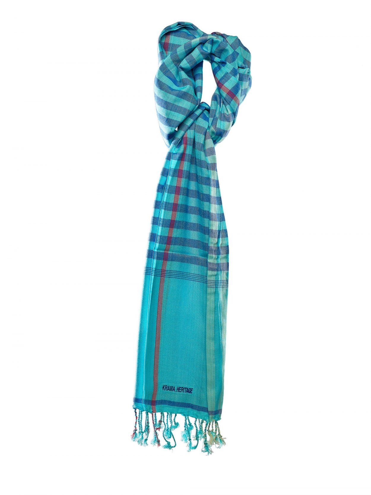 foulard krama coloré bleu